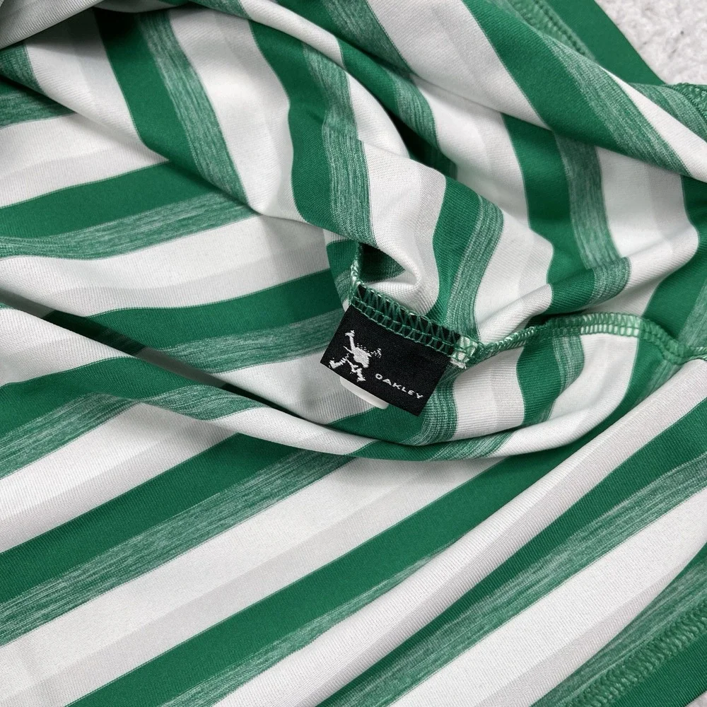 Oakley Polo Shirt Mens Large Striped Pocket Hydrolix Golf Preppy‎ Travel Tennis